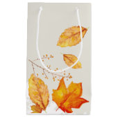 Herfst herfst bladeren geschenkzak klein cadeauzakje (Voorkant)