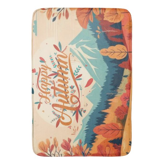 Herfst/Herfst/bladeren/kleurrijk Badmat (Voorkant Verticaal)