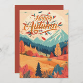 Herfst/Herfst/bladeren/kleurrijk Feestdagenkaart (Voorkant / Achterkant)