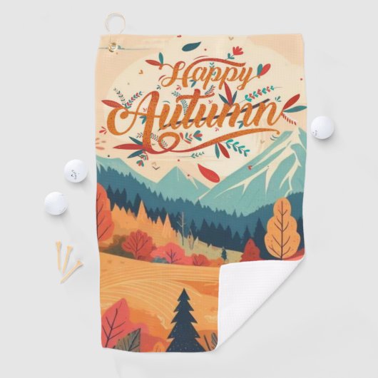 Herfst/Herfst/bladeren/kleurrijk Golfhanddoek (Insitu)