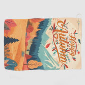 Herfst/Herfst/bladeren/kleurrijk Golfhanddoek (Horizontaal)