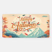 Herfst/Herfst/bladeren/kleurrijk Spandoek (Horizontaal)