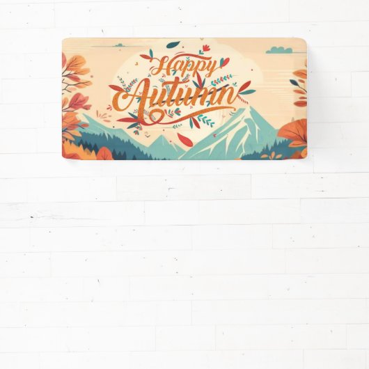 Herfst/Herfst/bladeren/kleurrijk Spandoek (Insitu)