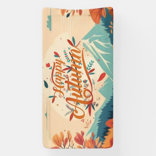 Herfst/Herfst/bladeren/kleurrijk Spandoek (Verticaal)