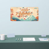 Herfst/Herfst/bladeren/kleurrijk Spandoek (Beurs)