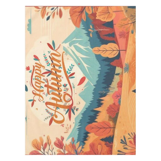 Herfst/Herfst/bladeren/kleurrijk Tafelkleed (Voorkant)