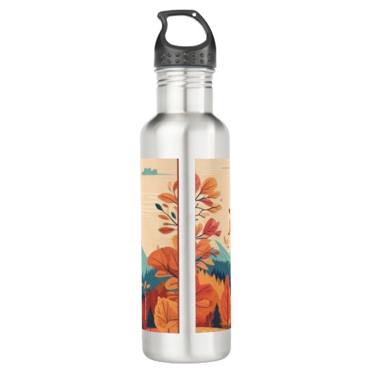 Herfst/Herfst/bladeren/kleurrijk Waterfles (Achterkant)