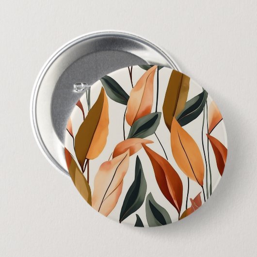 Herfst Herfst Bladeren Natuur Blad Abstract Herfst Ronde Button 7,6 Cm (Voorkant /achterkant)