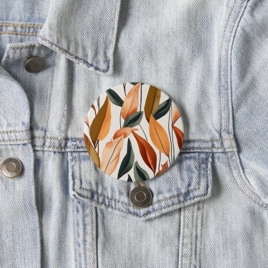 Herfst Herfst Bladeren Natuur Blad Abstract Herfst Ronde Button 7,6 Cm (In situ)