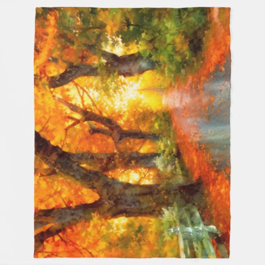 Herfst/Herfst/Bladeren/natuur Fleece Deken (Voorkant)