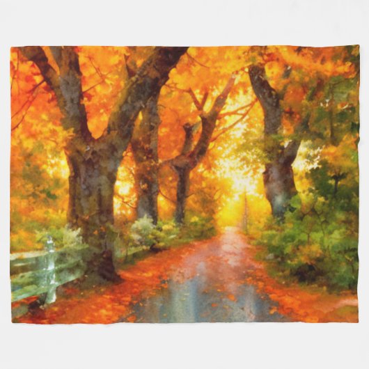 Herfst/Herfst/Bladeren/natuur Fleece Deken (Voorkant (Horizontaal))