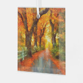 Herfst/Herfst/Bladeren/natuur Glas Ornament (Voorkant links)