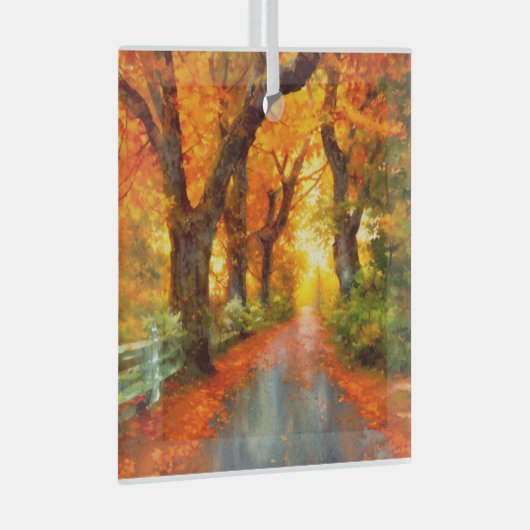 Herfst/Herfst/Bladeren/natuur Glas Ornament (Voorkant Rechts)
