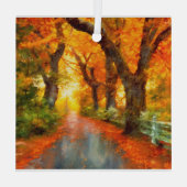 Herfst/Herfst/Bladeren/natuur Glas Ornament (Achterkant)