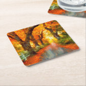 Herfst/Herfst/Bladeren/natuur Kartonnen Onderzetters (Schuin)