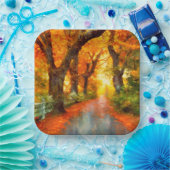 Herfst/Herfst/Bladeren/natuur Papieren Bordje (Feest)