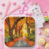 Herfst/Herfst/Bladeren/natuur Papieren Bordje (Feest)