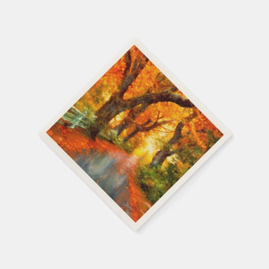 Herfst/Herfst/Bladeren/natuur Servet (Hoek)