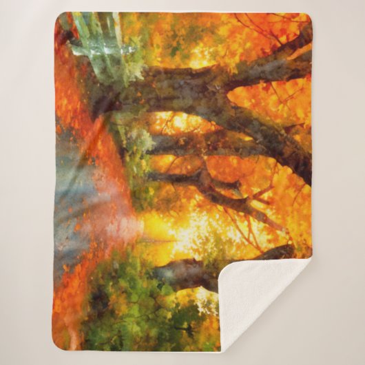 Herfst/Herfst/Bladeren/natuur Sherpa Deken (Voorkant)