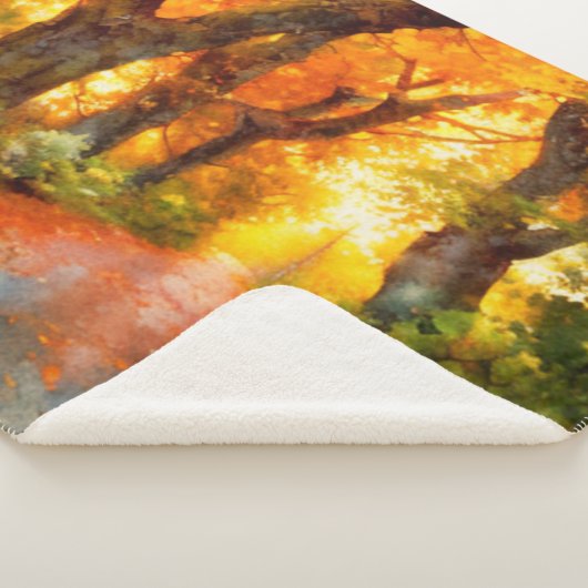 Herfst/Herfst/Bladeren/natuur Sherpa Deken (3/4)