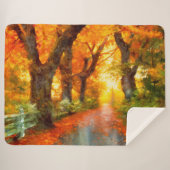 Herfst/Herfst/Bladeren/natuur Sherpa Deken (Voorkant (horizontaal))