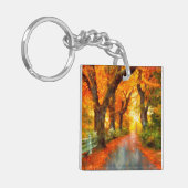 Herfst/Herfst/Bladeren/natuur Sleutelhanger (Voorkant Links)
