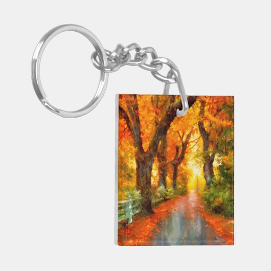 Herfst/Herfst/Bladeren/natuur Sleutelhanger (Voorkant Links)