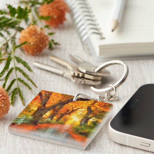 Herfst/Herfst/Bladeren/natuur Sleutelhanger (Voorkant Rechts)