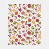 Herfst Herfst Bladeren Oogst Aarde Tonen Patroon Fleece Deken (Voorkant)