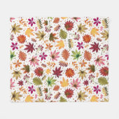 Herfst Herfst Bladeren Oogst Aarde Tonen Patroon Fleece Deken (Voorkant (Horizontaal))