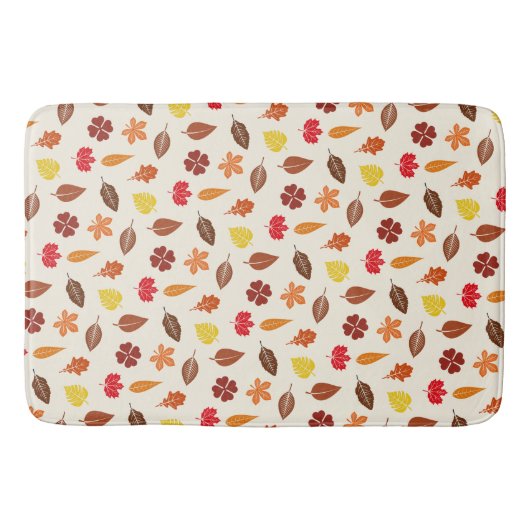 Herfst herfst bladeren op een crème achtergrond badmat (Voorkant)
