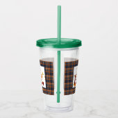 Herfst/Herfst/Bladeren/Plaid Acryl Drinkbeker (Rechts)