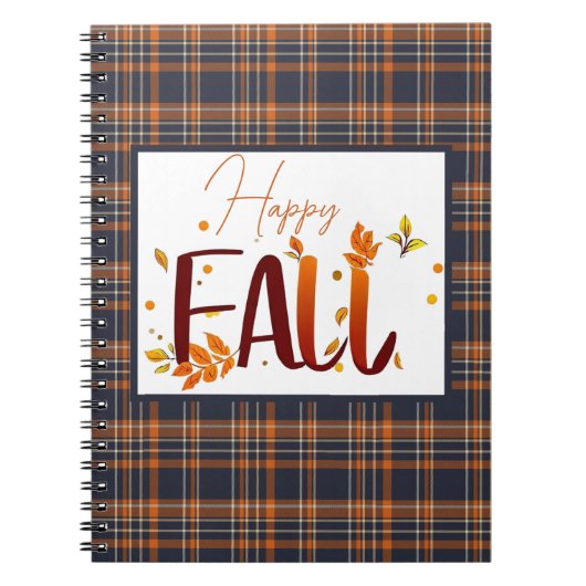 Herfst/herfst/bladeren/plaid Notitieboek (Voorkant)