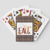 Herfst/herfst/bladeren/plaid Pokerkaarten (Achterkant)