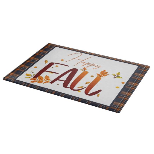 Herfst/Herfst/Bladeren/Plaid Snijplank (Hoek)