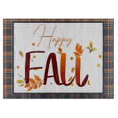 Herfst/Herfst/Bladeren/Plaid Snijplank (Voorkant)