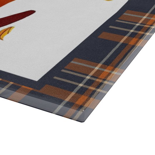 Herfst/Herfst/Bladeren/Plaid Snijplank (Hoek)