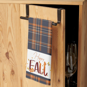 Herfst/herfst/bladeren/plaid Theedoek