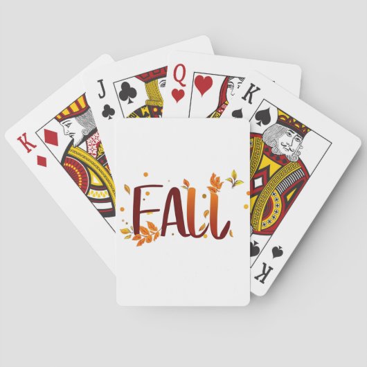 Herfst/herfst/bladeren Pokerkaarten (Achterkant)