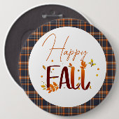 Herfst/herfst/bladeren Ronde Button 6,0 Cm (Voorkant /achterkant)