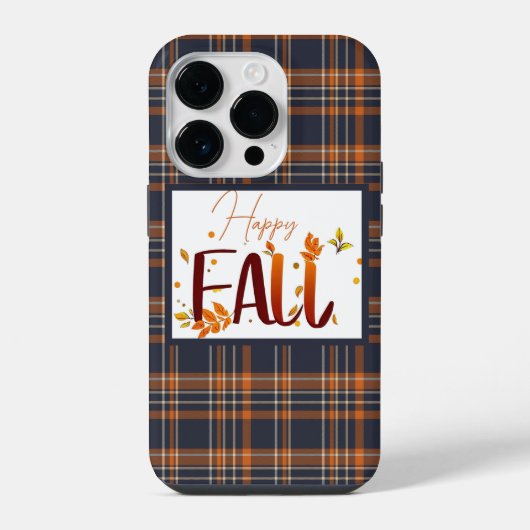 Herfst/herfst/bladeren/ruitmotief iPhone Hoesje (Achterkant)