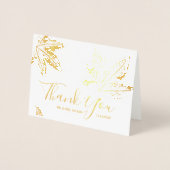 Herfst herfst bladeren | Rustieke bruiloft dank u  Folie Kaarten (Voorkant)