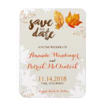 Herfst Herfst bladeren Save the Date Magnet