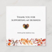 Herfst Herfst bladeren Sinaasappel rood Vierkante Visitekaartje (Achterkant)