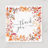 Herfst Herfst bladeren Sinaasappel rood Vierkante Visitekaartje (Voorkant)