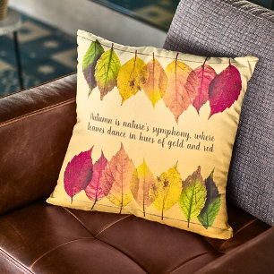 Herfst herfst bladeren symfonie geel bruin rood kussen