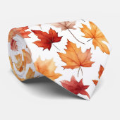 Herfst herfst bladeren terracotta bruin boho bruil stropdas (Opgerold)