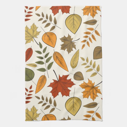 Herfst Herfst bladeren Thanksgiving keukenhanddoek (Verticaal)