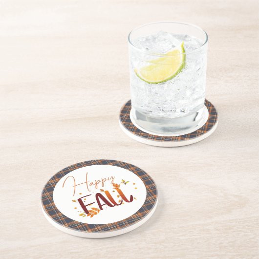 Herfst/herfst/bladeren Zandsteen Onderzetter (Zijkant)