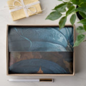 Herfst herfst blauw pompoen sprookje decoupage pap tissuepapier (Geschenk)